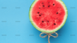 demo attachment 2602 watermelon balloon on blue background creative 57pnh8q